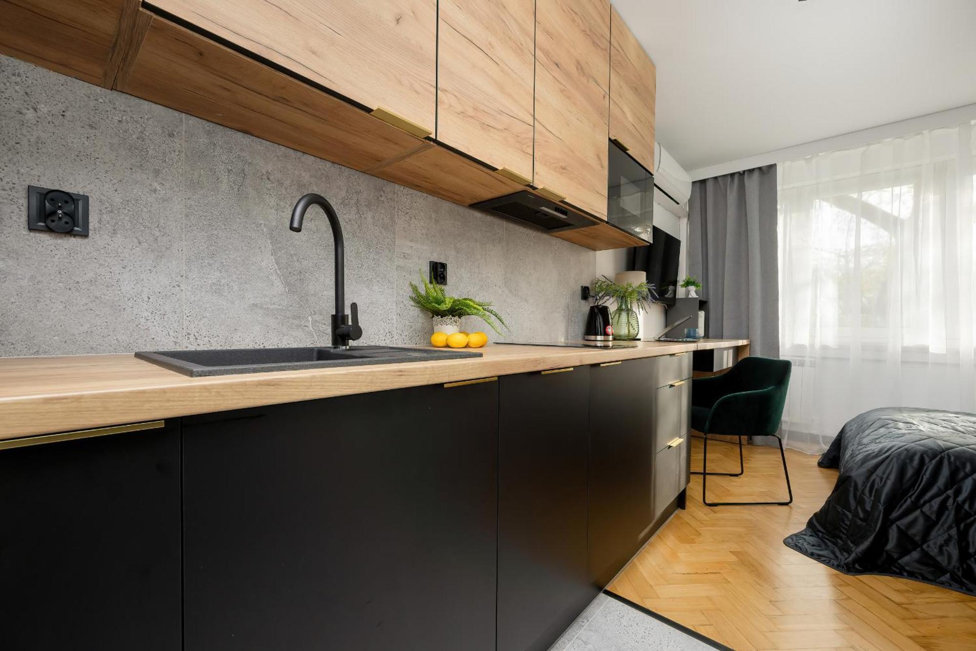 Modern Black & Wooden Apartment Warsaw Near The Airport By Noclegi Renters المظهر الخارجي الصورة